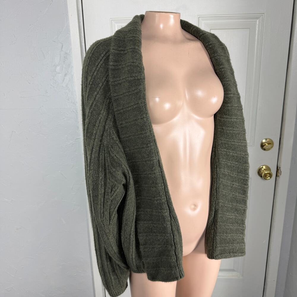 Lululemon Women's Sweater M/L Wool Blend Open Front Cardigan Twin Rib Vv16 - Picture 4 of 5